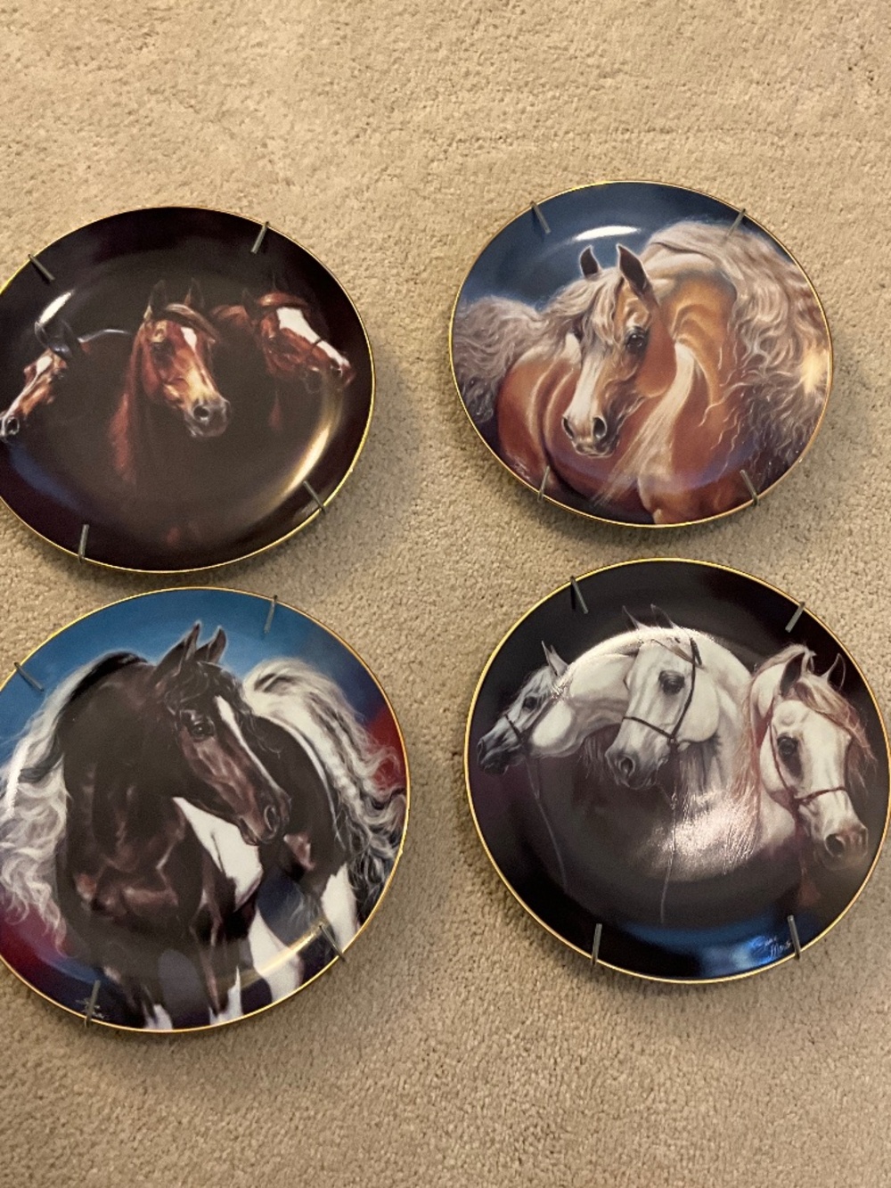 Noble and Free collection - Danbury mint Susan Morton horse wall plates